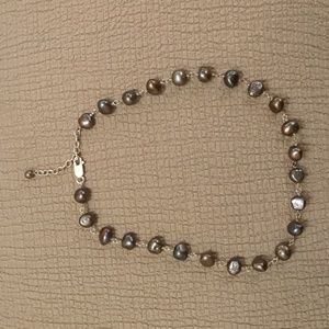 Silpada Sterling Silver purple gray iridescent pearls.